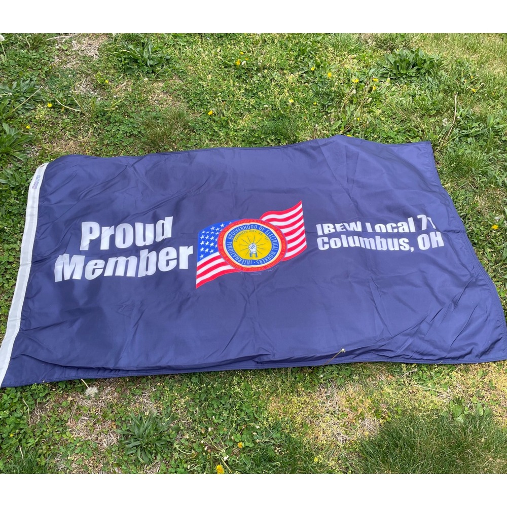 IBEW Local 71 Columbus OH‎ Proud Member Flag Annin Nyl-Glo Nylon Made in USA 3x5